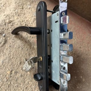 Steel door lock